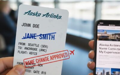 name change on alaska ticket