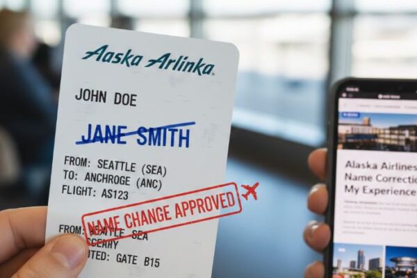 name change on alaska ticket